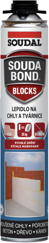 Pěna polyuretanová Soudal Soudabond ZDIVO pistolová 750 ml