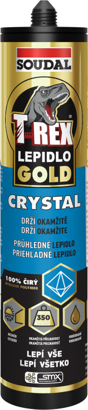 Lepidlo montážní Soudal T-REX GOLD CRYSTAL 290 ml