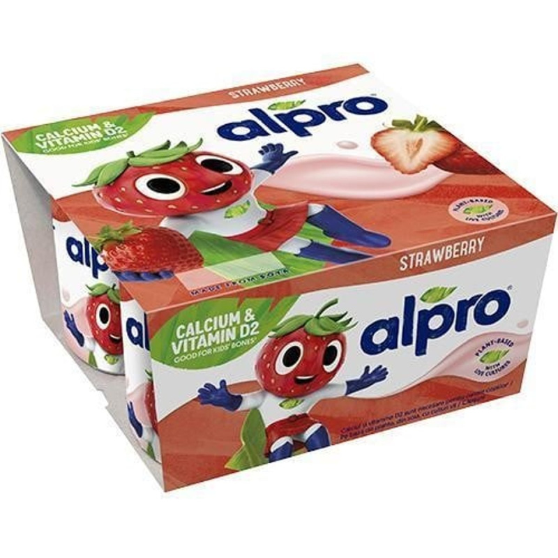 Alpro Kids fermentovaný sójový dezert jahoda 4×115 g