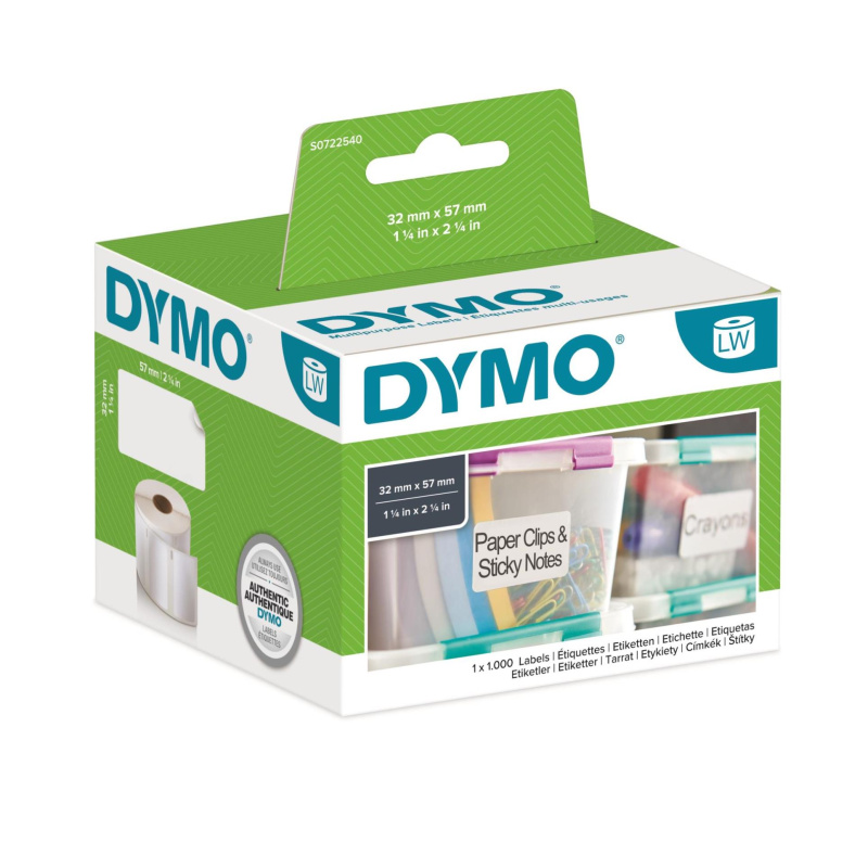 Štítky pro LabelWriter Dymo - 57 x 32 mm, bílé, 1000 ks