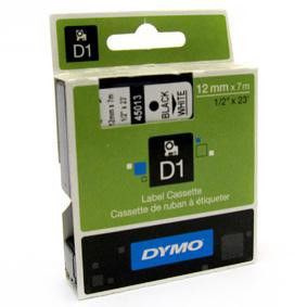 Páska Dymo D1 šířka 12 mm/návin 7m, černá / bílá