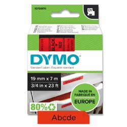 Dymo D1 S0720870 - originální polyesterová páska - 19 mm × 7 m, černo-červená