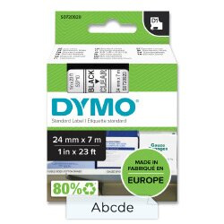 Dymo D1 S0720920 - originální polyesterová páska - 24 mm × 7 m, černo-transparentní
