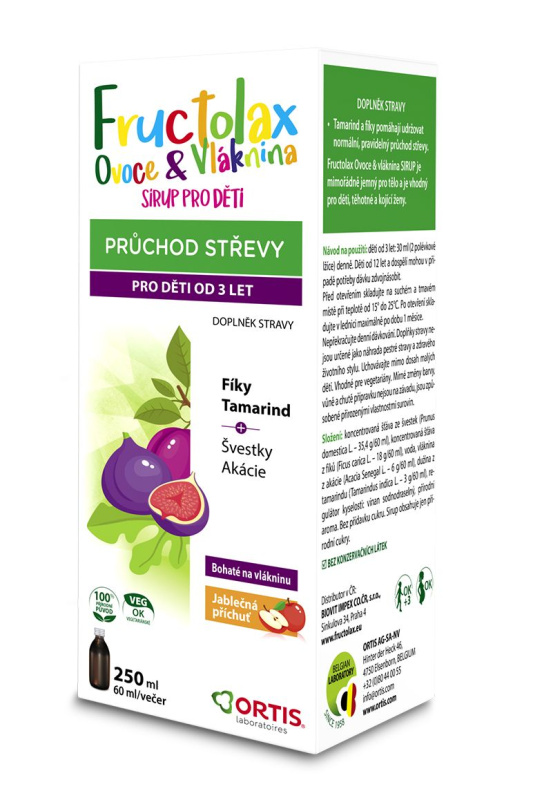 Fructolax Ovoce&Vláknina sirup pro děti 3+r 250ml