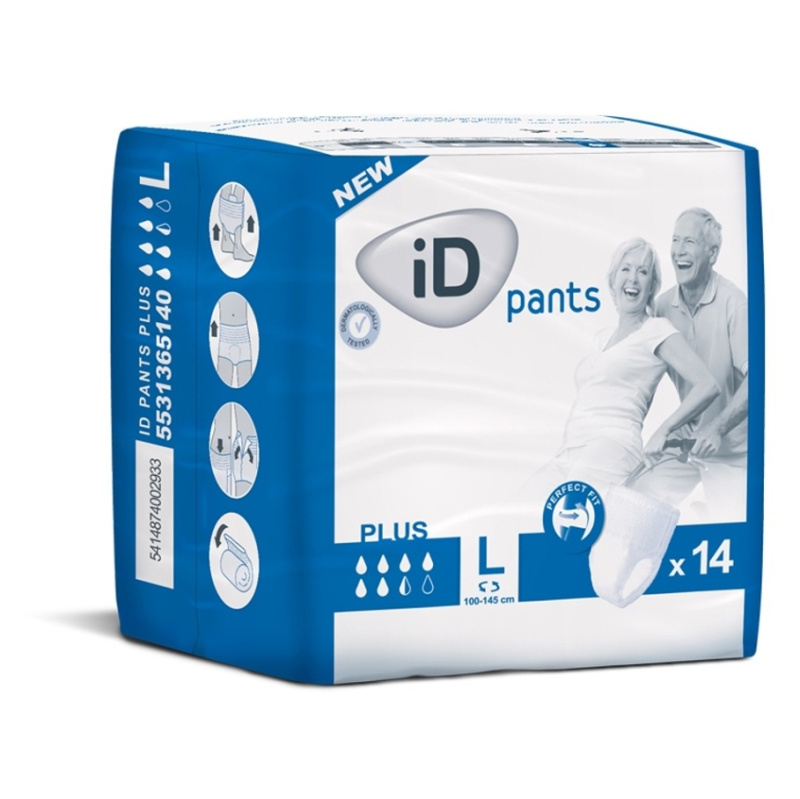 KALHOTKY ABSORPČNÍ ID PANTS LARGE- EXTRA PLUS 6 KAPEK BOKY 100-150CM,1650ML,PRODYŠNÉ,14KS