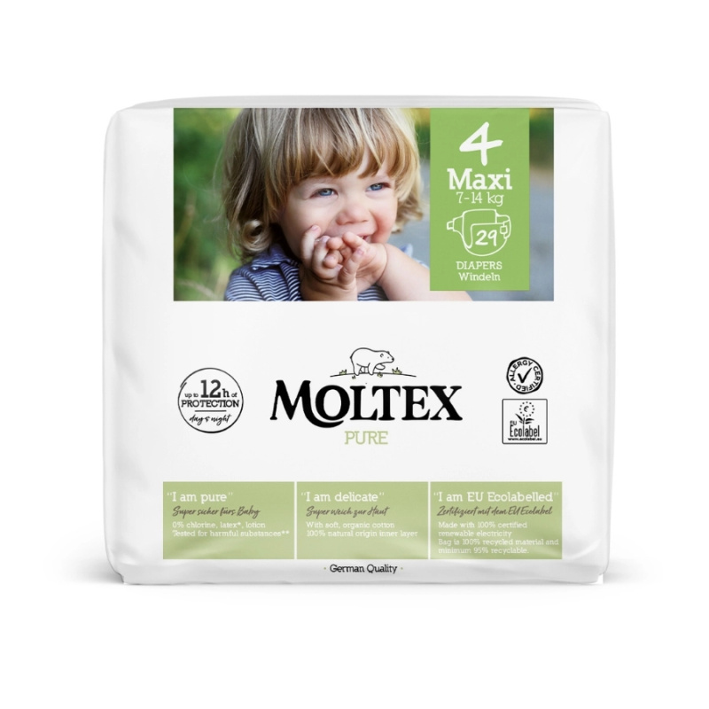 MOLTEX Pure maxi 4 plenky 7-14 kg 29 kusů