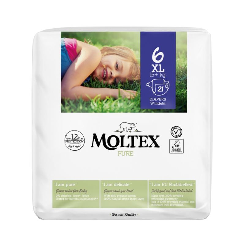 MOLTEX Pure plenky XL 16+ kg 21 kusů