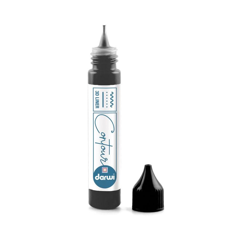 DARWI Vitrážová kontura, 30 ml - černá
