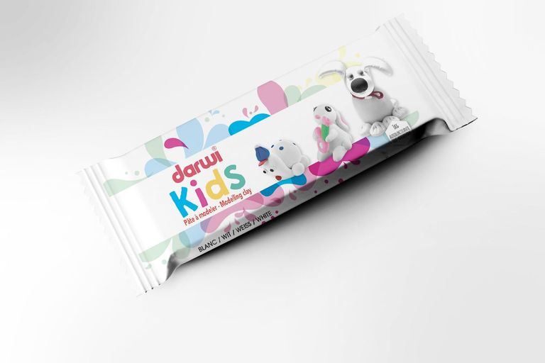 Samotvrdnoucí hmota DARWI pro děti, extra lehká 1 kg - bílá