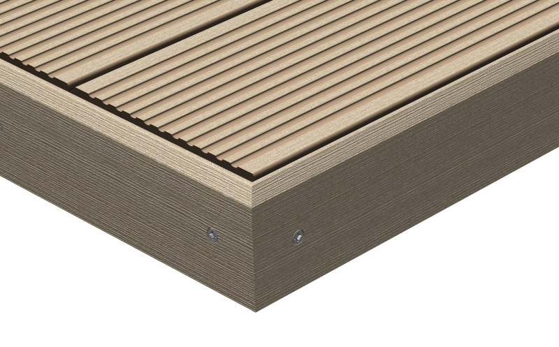Terasový boční krycí sokl k prknům Twinson  78x10 mm vlašský ořech, 9556, 6m