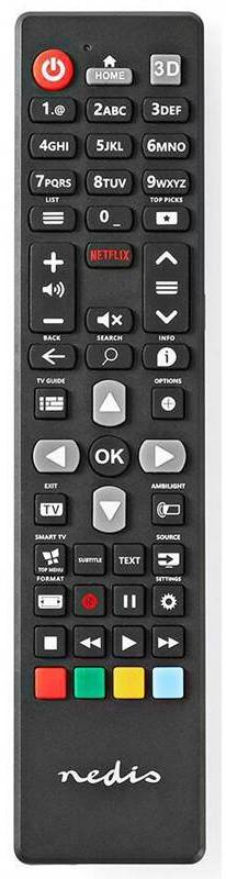 Dálkový ovladač Nedis pro televizory Philips / ABS/guma / 2x AAA baterie / černá Varianta: ivi1
