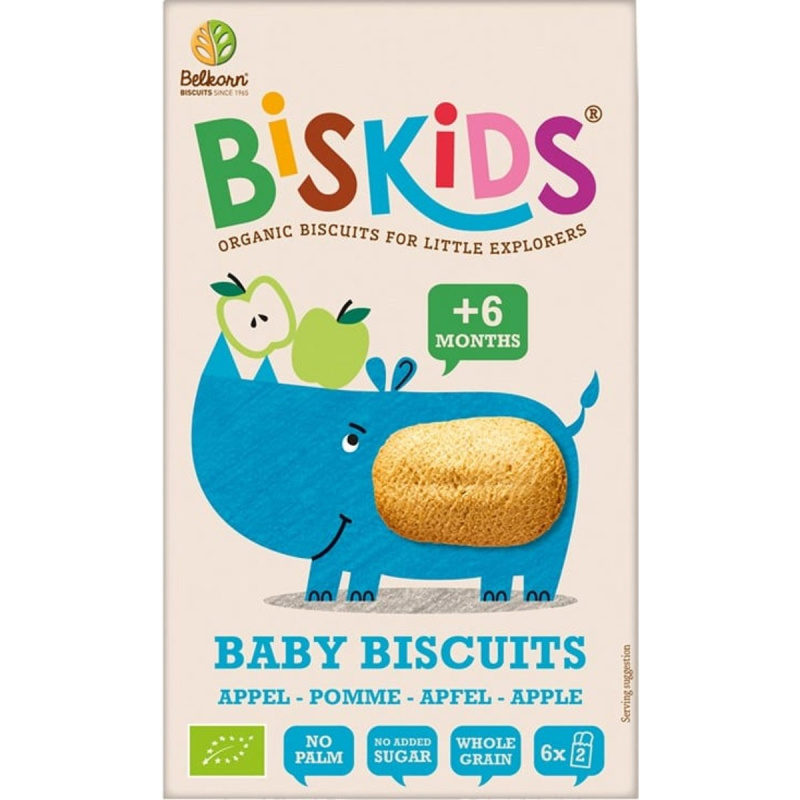 Biskids BIO Měkké dětské sušenky s jablečnou šťávou bez přidaného cukru