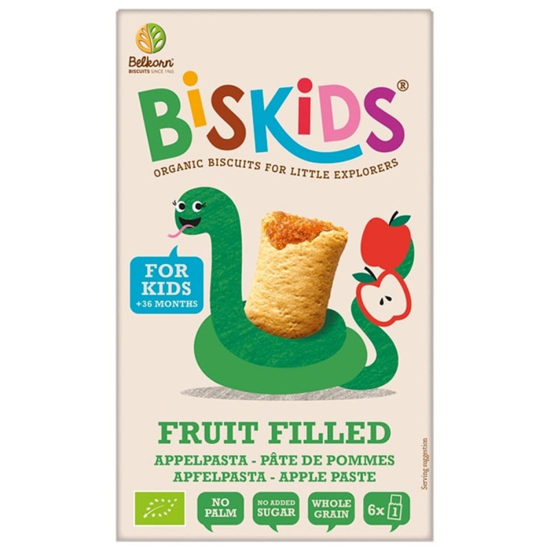 Biskids BIO Měkké dětské sušenky s jablečným pyré bez přidaného cukru