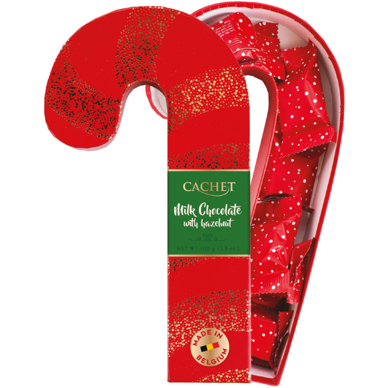 Cachet Candy Cane mléčná čokoláda s lískovými ořechy