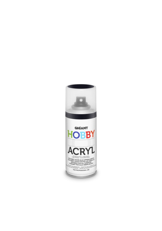 Ghiant - Hobby akrylová barva ve spreji - 150 ml - černá Ghiant