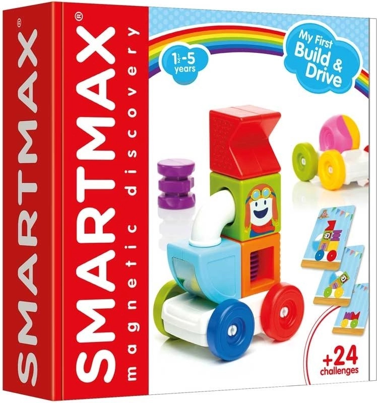 SmartMax Moje první magnetická stavebnice s autem 2v1