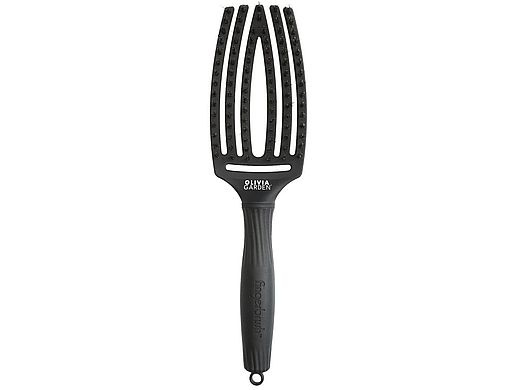 Olivia Garden Fingerbrush Boar & Nylon kartáč na vlasy s nylonovými a kančími štětinami Full Black M 1 ks