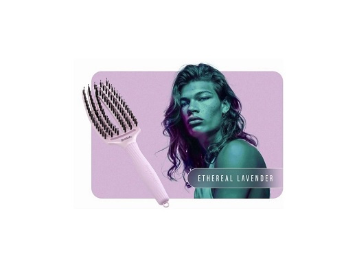 Olivia Garden Fingerbrush Boar & Nylon kartáč na vlasy s nylonovými a kančími štětinami Ethereal Lavender 1 ks