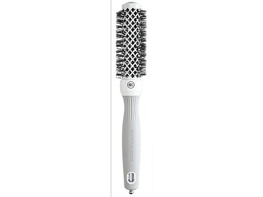 Olivia Garden Expert Shine Wavy Bristles White&Grey kartáč na vlasy průměr 25 mm 1 ks
