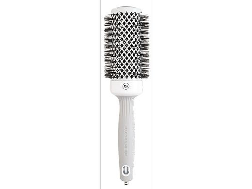 Olivia Garden Expert Shine Wavy Bristles White&Grey kartáč na vlasy průměr 45 mm 1 ks