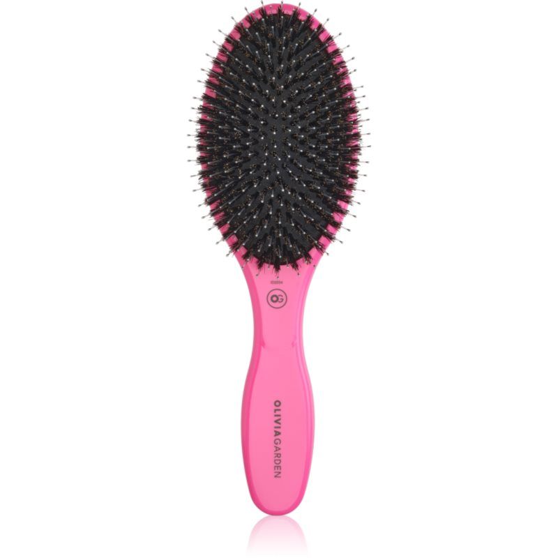 Olivia Garden Expert Care Oval Boar&Nylon Hot Pink kartáč na vlasy 1 ks