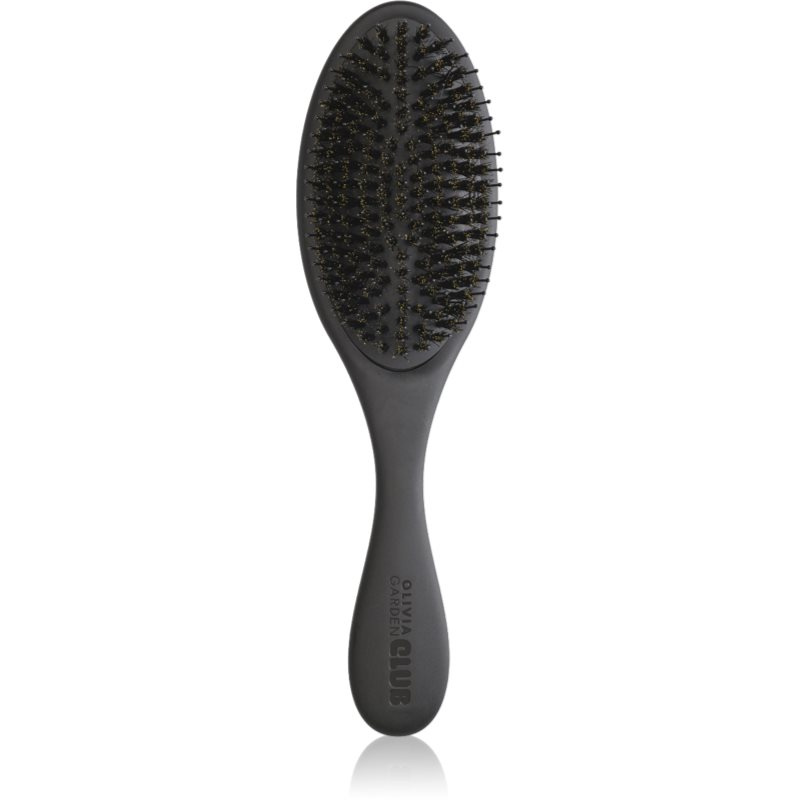 Olivia Garden Club The Reset Detangling&Shine Hairbrush plochý kartáč s pouzdrem Black 1 ks