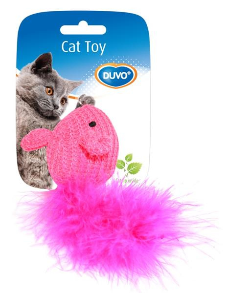 Hračka cat bavlna Myš s ocáskem Duvo+ 10 x 6 x 4 cm 1 ks