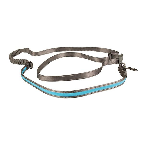 Vodítko svítící s amortizérem USB 2,5x180-250 Duvo+ modré