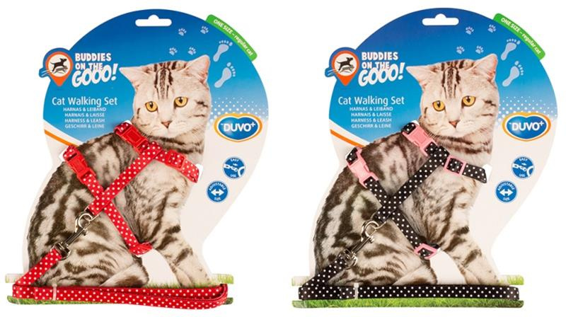 Postroj a vodítko cat DUVO+ s puntíky 20-35cm/10mm-125cm
