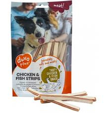 Duvo+ dog Meat! Chicken & fish strips 80g