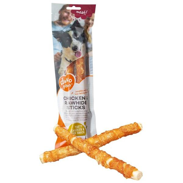 Duvo+ Meat! Duvo+ dog Meat! Chicken & rawhide sticks L, 2x25 cm