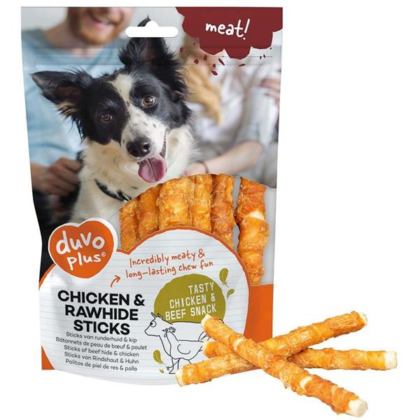 Duvo+ Meat! Duvo+ dog Meat! Chicken & rawhide sticks 100 g