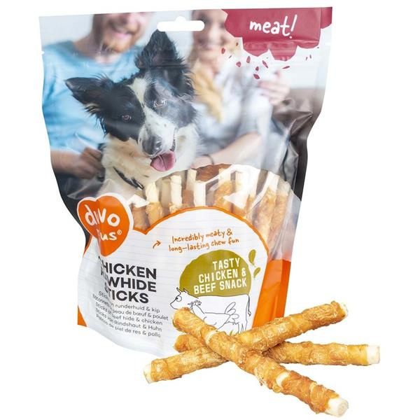 Duvo+ Meat! Duvo+ dog Meat! Chicken & rawhide sticks 400 g