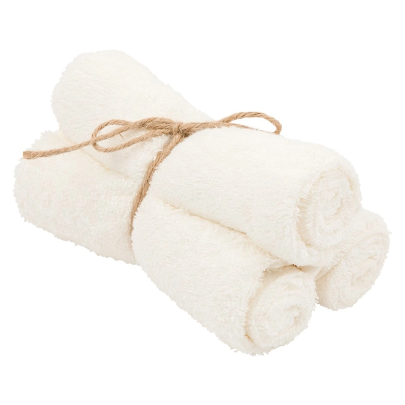 Timboo bambusové ručníky Daisy White 29,5 × 50 cm (3 ks)