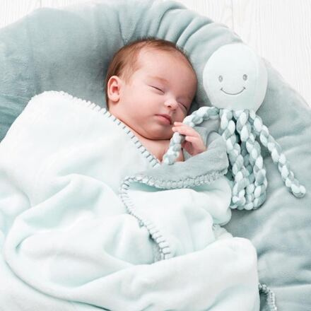 NATTOU První hračka pro miminka chobotnička Piu Piu Lapidou, light blue