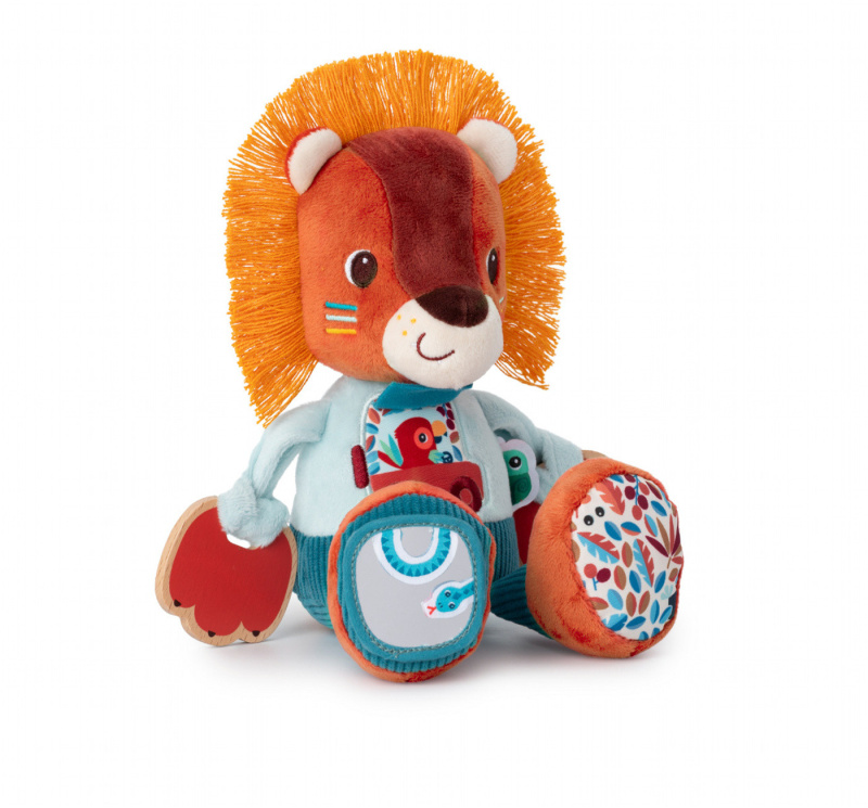 Textilní hračka s aktivitami lev Jack