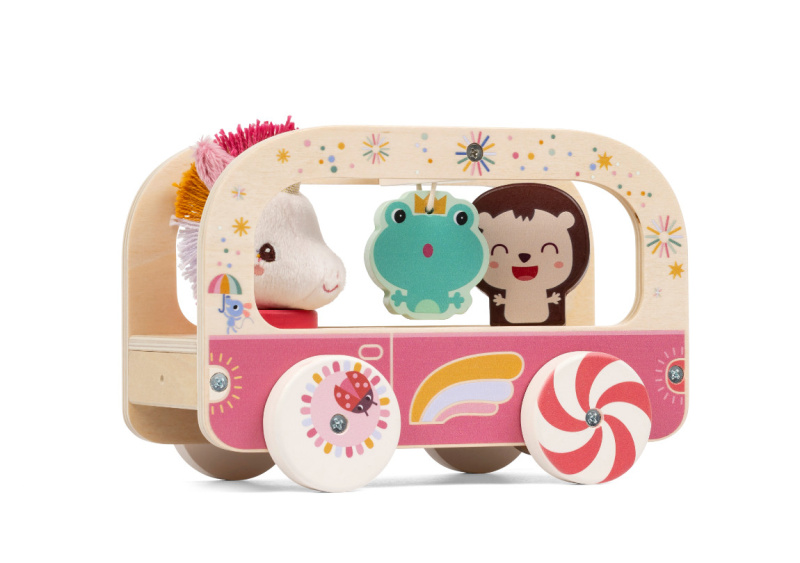 Lilliputiens - dřevěný autobus - jednorožec Lena