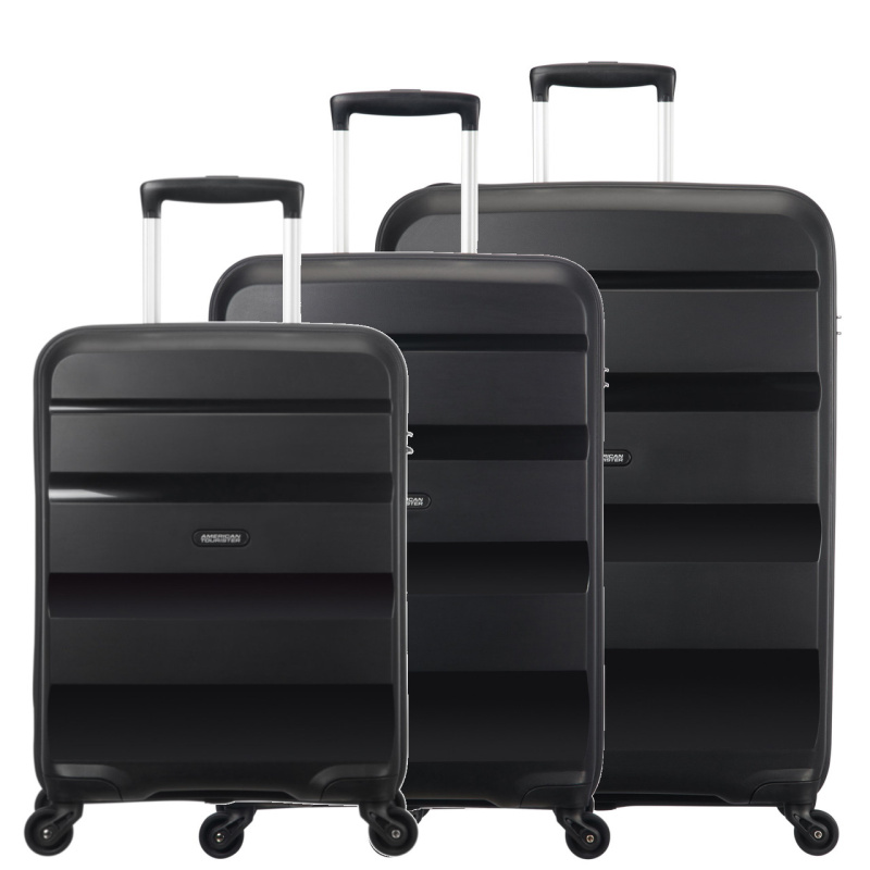American Tourister BON AIR Sada 3 kufrů 55/66/75cm Černý