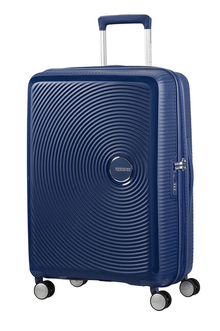 American Tourister Soundbox 67cm Tmavě Modrá Spinner rozšiřitelný