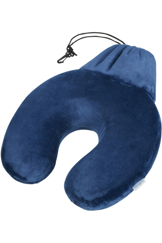 Samsonite Cestovní polštář z paměťové pěny s pouzdrem Modrý Midnight Blue 121244-1549