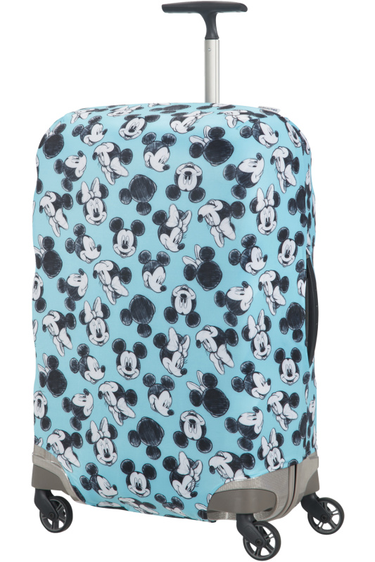 Samsonite Obal na kufr M - Spinner 69cm modrá Mickey/Minnie Blue 122306-7923