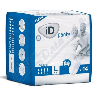 iD Pants Large Plus plenkové kalhotky navlékací 14 ks