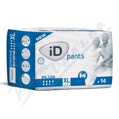 iD Pants X-Large Plus plenkové kalhotky navlékací 14 ks