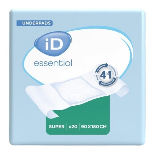 iD Essential Underpads Super 90 x 180 cm absorpční podložky 20 ks
