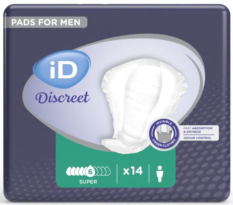 iD Discreet for Men Level 3 Super absorpční vložky pro muže 14 ks