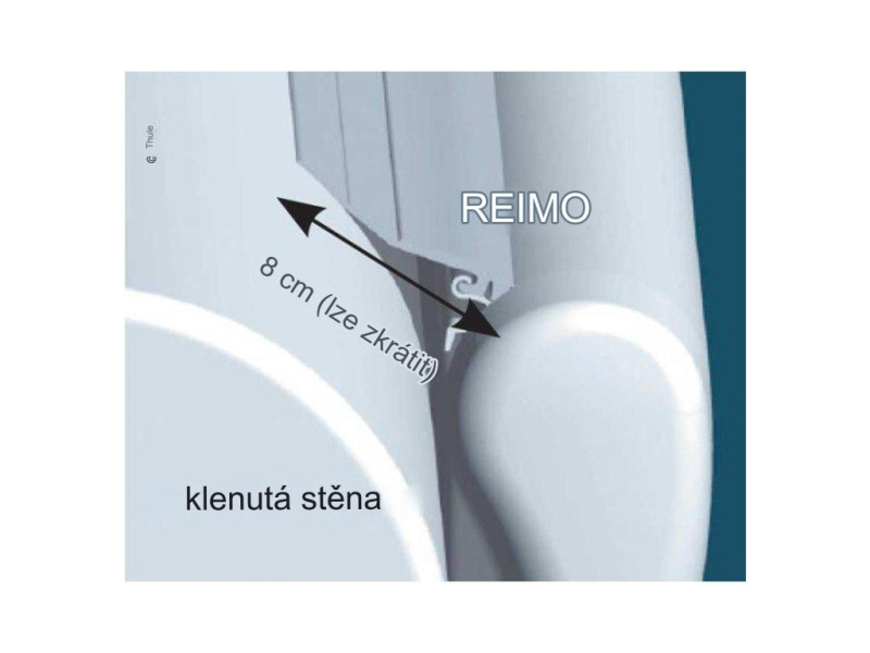 Těsnicí guma pro markýzy Thule Omnistor řady 5 a 8 Varianta: Těsnění pro zakřivené střechy 8cm, délka 4 m