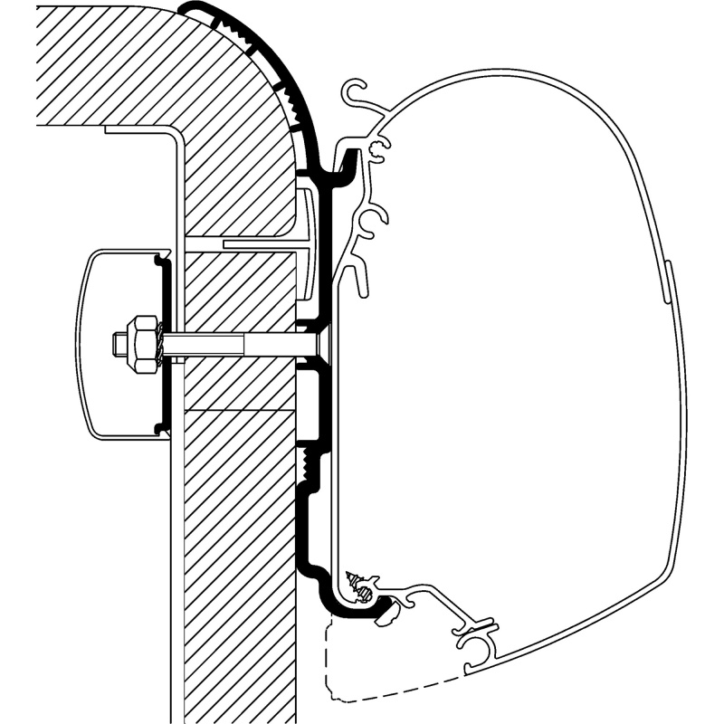 THULE Adaptér Bürstner na TO řady 5 a 8 Délka: 400 cm