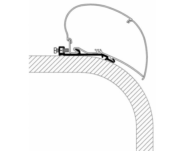 THULE Adaptér pro montáž markýz na plochou střechu pro markýzy Omnistor řady 6 Varianta: Plochý adaptér f.Series6 4m