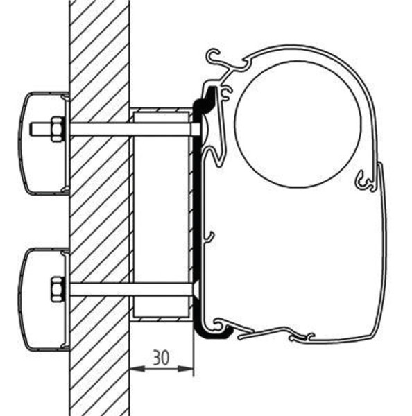 THULE Adaptér pro markýzy Omnistor 5200, 8000, 4900 z roku 2010 pro Eden/ Alegro