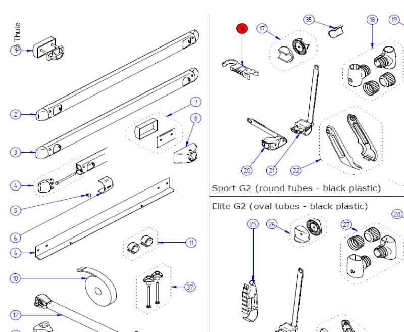 THULE DRŽÁK PLATFORMY G2 34/34